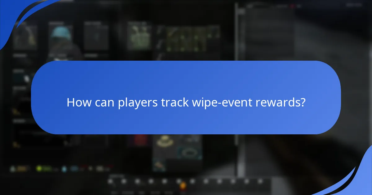 How can players track wipe-event rewards?