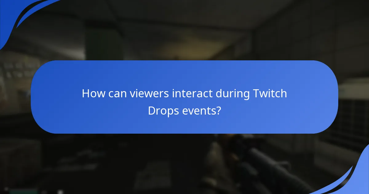 How can viewers interact during Twitch Drops events?