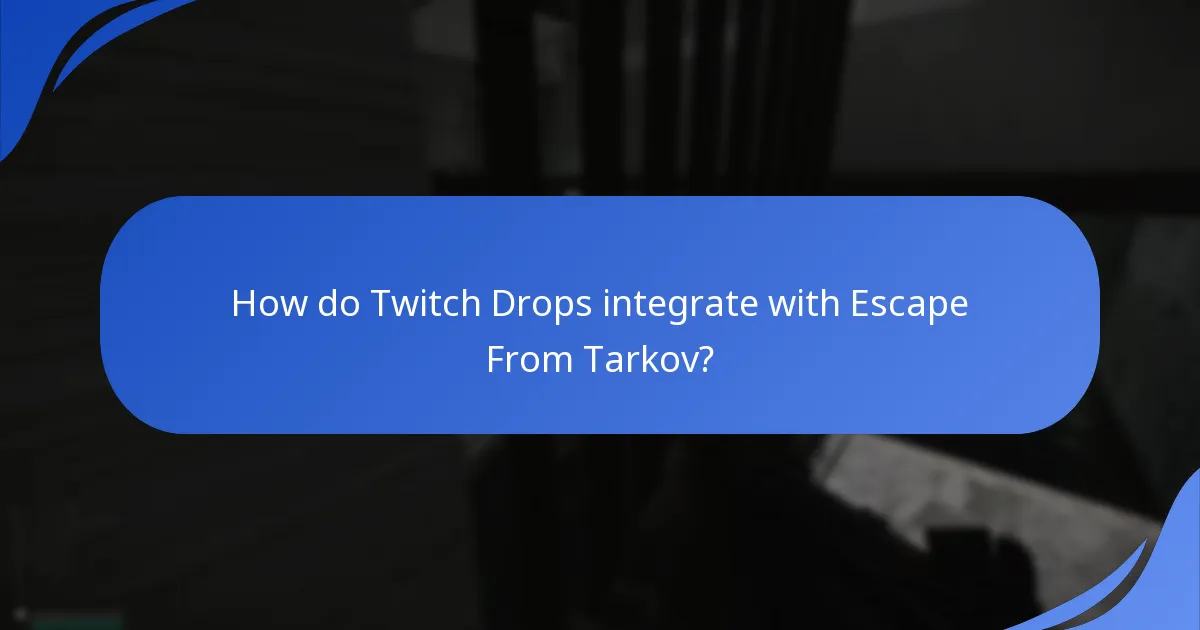 How do Twitch Drops integrate with Escape From Tarkov?