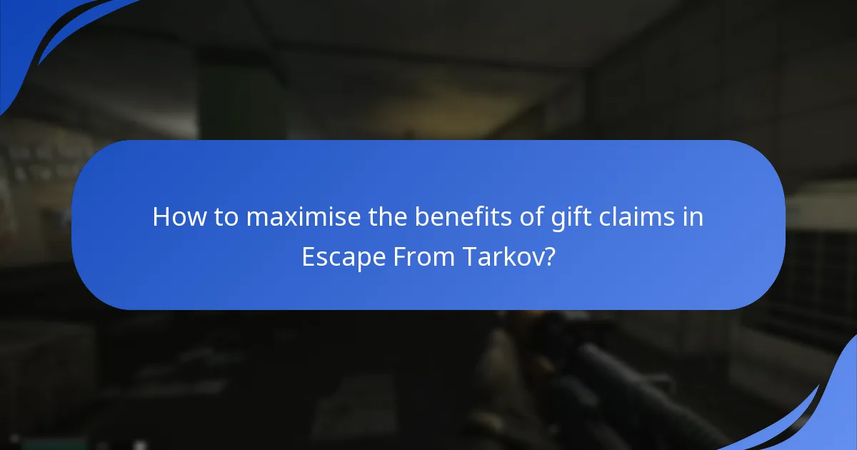 How do users experience the gift claim process in Escape From Tarkov?