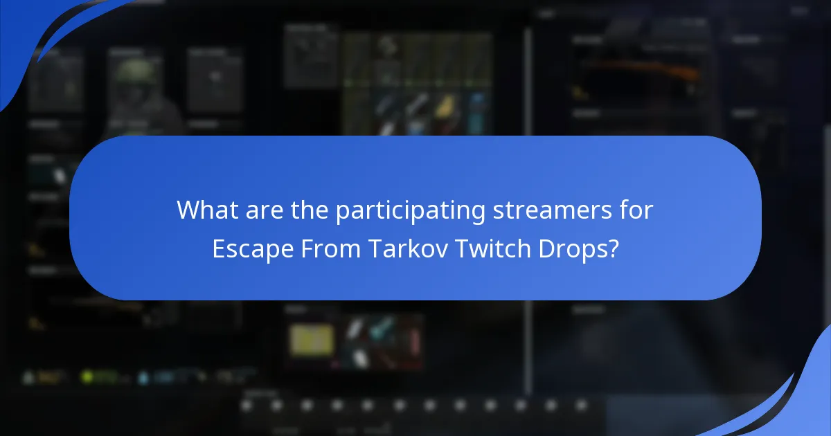 What are the common issues with Twitch Drops in Escape From Tarkov?